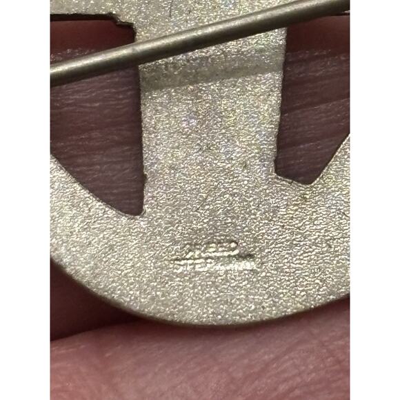 CREED 925 Sterling Silver Vintage Fish & Bread Christian Brooch Pin - Picture 3 of 4